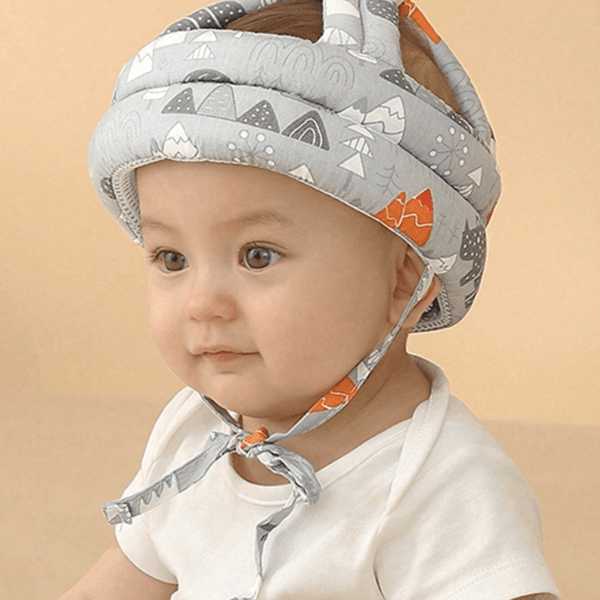 Casco de Seguridad para Bebés - Protección Total y Comodidad, gris